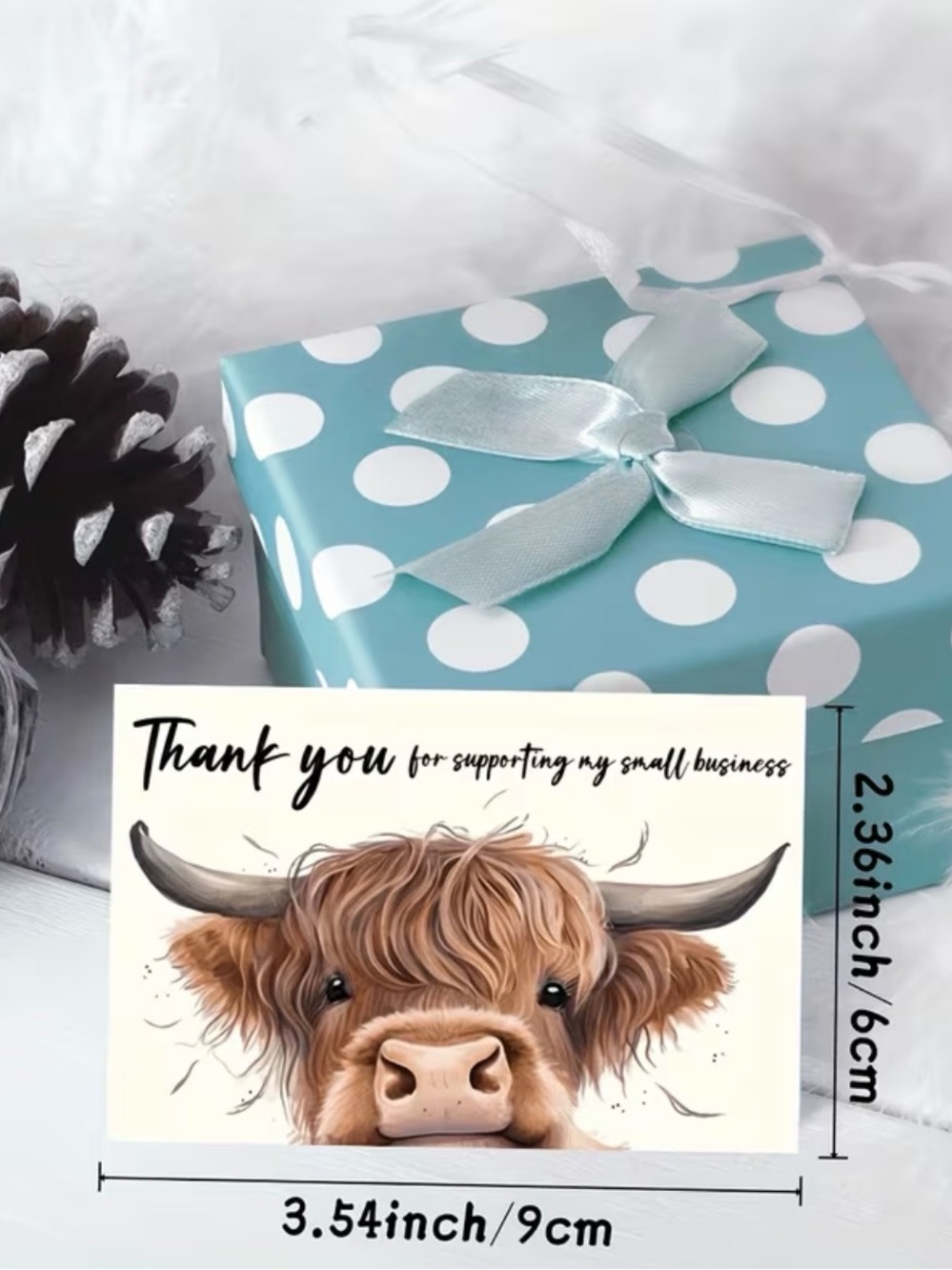 Highland Cows Thank You Cards SMALL SIZE!
